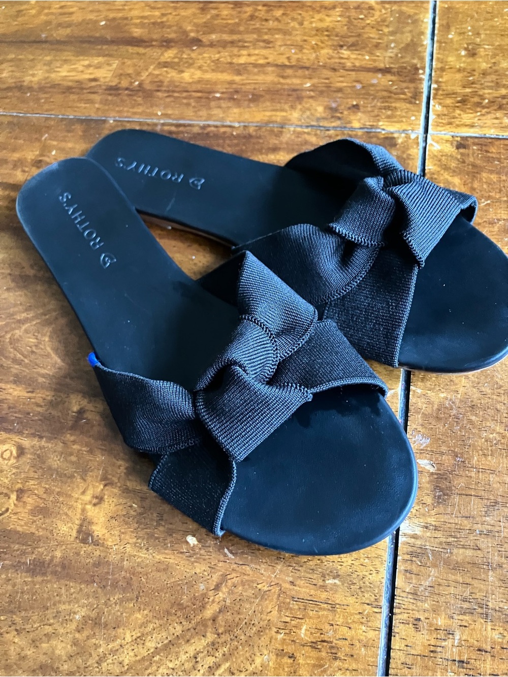 Rothys The Knot Sandals Black Size 9.5